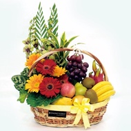 get well fruit basket/fruit gift hamper/fruit hamper/fruit basket with flowers