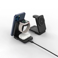 G12 Tiga-dalam-Satu Pengecas Wayarles Pelbagai Fungsi Lipat Sedutan Magnet PD Pengecasan Pantas 4.6