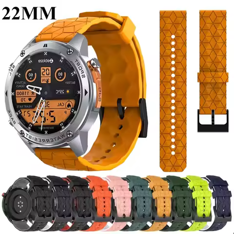 22mm Sport Silicone Strap For Zeblaze Stratos 4 3 2 Ultra Wristband For Zeblaze GTS GTR 3 Pro/Vibe 8