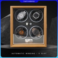 Rhodey Watch Winder Box Automatic 4-Slot Watch Display Box - SKW14