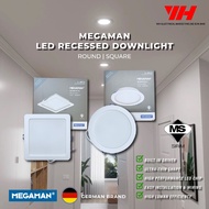 MEGAMAN LED RECESSED DOWNLIGHT MQTL1241 | SQUARE / ROUND | 3000K WW / 4000K CW / 6500 DL / 4", 5", 6