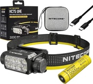 Nitecore HC75 UHE 3000 Lumen USB-C Rechargeable Zoomable Work Headlamp White and Red Beams for Indus