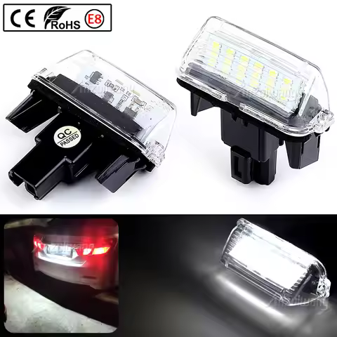 2Pcs LED License Number Plate Light Lamps For Toyota Camry Avalon Auris E18 Vios Esquire Esquire EZ 