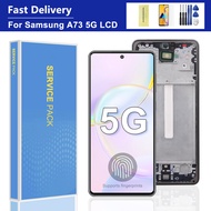 For Samsung A73 5G 6.7" AMOLED Quality LCD Display Touch Screen for SM-A736B/DS with Frame - Replace
