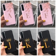 OnePlus Nord / 8 Nord 5G / Z AC2001 AC2003 Fashion Crown Initial Letter Black Pink Soft Silicone TPU