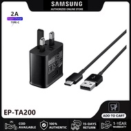 Samsung Fast Charger Adapter Original 15W EP-TA200 Travel Wall Chargers With 2A Type C Cable for S22 S21 S20 Ultra S10 S9 S8 Note10 9[1 Year Warranty]