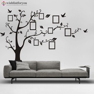 Wishlistforyou DIY 3D Black Photo Tree PVC Wall Stickers Home Decoration Adhesive Wallpaper F1P6