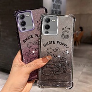 Case for VIVO v25 PRO 5G v25e 4G V23E v20 v21e 4G V20SE phone case scooter puppy four corner glitter