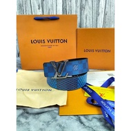 Men's Belt LV0097 DAMIER BLUE MIRROR QLTY