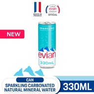 evian Sparkling Can Natural Mineral Water (330ml)