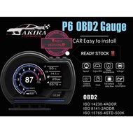 AKIRA P6 OBD OBD2 METER for PROTON PERODUA myvi axia bezza HONDA NISSAN TOYOTA vios MITSUBISHI meter electronik