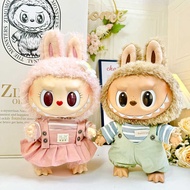 38cm Labubu Plush Doll Clothes for Labubu Doll Clothes MOKOKO Sweetheart Stripes Couple Clothes