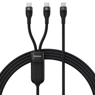 Baseus สายชาร์จเร็ว 100W รุ่น Flash Series Ⅱ One-for-three Fast Charging Data Cable แบบ USB to Micro