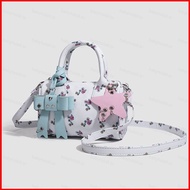 B4 2026 Printed Bow Shoulder Bag Fashionable Versatile Womens Travel Boston Bag 4B