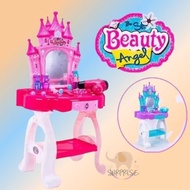 Kids Vanity Table Mirror Dresser Table Toys (superworth)