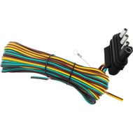 25FT Trailer Wiring Harness 4 Wire,18AWG 4 Pin Flat Plug Trailer Wire for Electrical Connections,Col