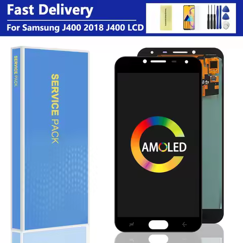 5.5" For AMOLED Display For Samsung J4 J400 J400F J400G/DS SM-J400F LCD Display Touch Screen Digitiz