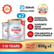 Isomil Plus Soy Formula for Milk Protein Allergy 1 to 10 y/o Gold Can Tin (850g x2) [Exp 13 Sep 2026