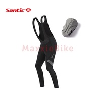 SANTIC Celana Sepeda Pria BIB Panjang WM9C04115 Cycling BIB Long Pants Travel Gray Men Padded Paddin