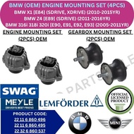 BMW (OEM) ENGINE MOUNTING (SET) (3PCS) FOR BMW X1 [E84] / Z4 [E89] / 316i 318i 320i [E90, E91, E92, 