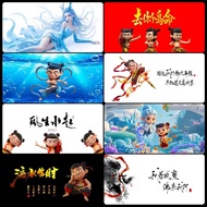 新款鱼缸背景纸背景画高清防水3D鱼缸背景贴纸自粘壁纸哪吒敖丙New fish tank background paper background painting high-definition wat