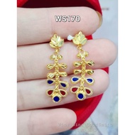 Wing Sing 916 Gold Earrings / Subang Indian Design  Emas 916 (WS170)
