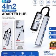 [SO-628] GL-318 USB & Type-C Adapter Hub 4 in 2 USB & Type-C Connectors (2-in-1)