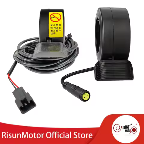RisunMotor Ebike Accelerator Electric Bicycle Thumb Throttle 12-90V Finger Throttle Speed Controller