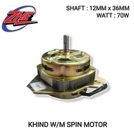 KHIND 70W 12MM SEMI-AUTO WASHING MACHINE SPIN MOTOR W1804-12MM / MOTOR KERING MESIN BASUH (4640/102-