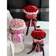 1PC Flower Bouquet Frame SIMPLE CARDBOARD PATTERN BOUQUET HANDLE/ FLOWER BOUQUET FUNNEL/