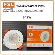 FSL 3inch 6W LED EYE BALL(RECESSED)