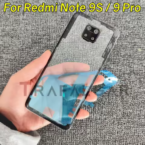Transparent Glass Battery Door Back Cover For Xiaomi Redmi Note 9S Note 9 Pro MAX M2003J6A1G M2003J6