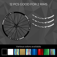 Mavic Crossride Mtb  (8 Or 12 pcs) Holographic Wheel Rim Sticker Decal Vinyl For Mountain Bike And Road Bike