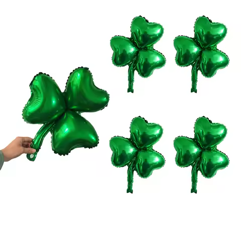 5pcs Ireland St Patrick's Day Balloon decoration St. Patrick's Day Green Shamrock Balloon St Patrick