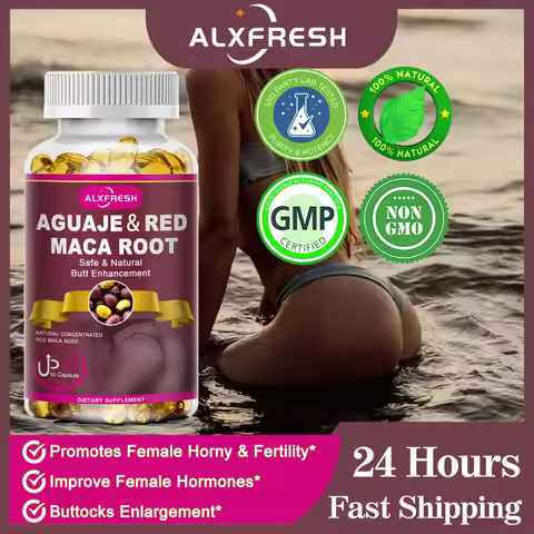 Alexfresh Organic Aguaje with RedMaca Root Extract- 1000mg Serving -Women Buttocks Care - Potent Ext