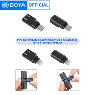 BOYA MFI Certificated Lightning Type-C Adapter For BY-WM3D/WM3U Wireless Microphone Ios Devices Smartphone Accessories