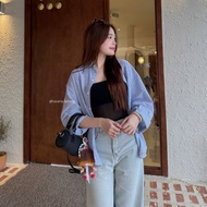 Áo sơ mi basic dài tay kẻ sọc phong cách ullzang HAVANA AO395