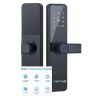 BERMAT kunci pintu digital Smart Lock Fingerprint Card Doorlock 4585 LS