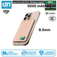 EGO MAGPOWER 5U@ 5000mAh MagSafe Powerbank With Qi2 enhanced version 15W And 3C Certified