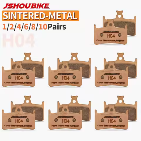JSHOUBIKE 1/2/4/6/8/10 pairs Sintered Metal hydraulic brake pads for HopeTech 3 E4 HOPE Race Evo E4 
