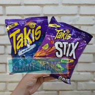 Takis FUEGO &amp; BLUE HEAT Hot Chili Pepper &amp; Lime Tortilla Chips ขนม usa takis ขนม