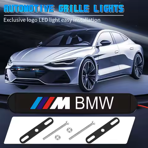 Car light LED decorative lights front cover grille badge decoration For BMW E46 E39 E60 E36 F10 E34 