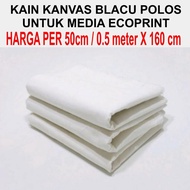 Kanvas lukis DIY CRAFT kain kanvas blacu polos meteran untuk media ecoprint pounding 50x160cm tebal