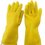 2 PC SET PINE SOL Latex Gloves Premium Household Dishwashing Gloves Medium Yellow Extra Long Cuff