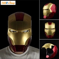 酱Allovingหมวกไอรอนแมนเตารีดอิเล็กทรอนิกส์Manหมวกกันน็อกเต็มรูปแบบLED Iron Manผ้าคลุมหน้าฮาโลวีนคอสเพลย์สำหรับเด็ก1021