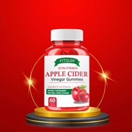 Natural Slimming Fitgum Apple Cider Vinegar Gummies 100% Original with Collagen Vitamins 60 Gummies 