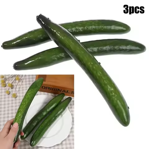 3pc Simulation Vegetables Fruits Ornament Model Pastoral Photography Props Artificial Cucumber Fruit