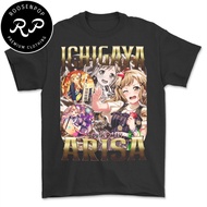Ichigaya Arisa Bang Dream Poppin Party Anime T-Shirt Anime T-Shirt Anime T-Shirt Standard Distro