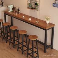 Wall-mounted tea shop leisure bar table, high bar table, long bar table, balcony table for small spa