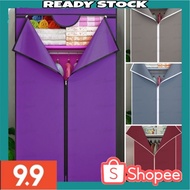 [READY STOCK] Large Capacity Zipped Wardrobe with Spacious Storage Rak almari pakaian baju zip cupboard